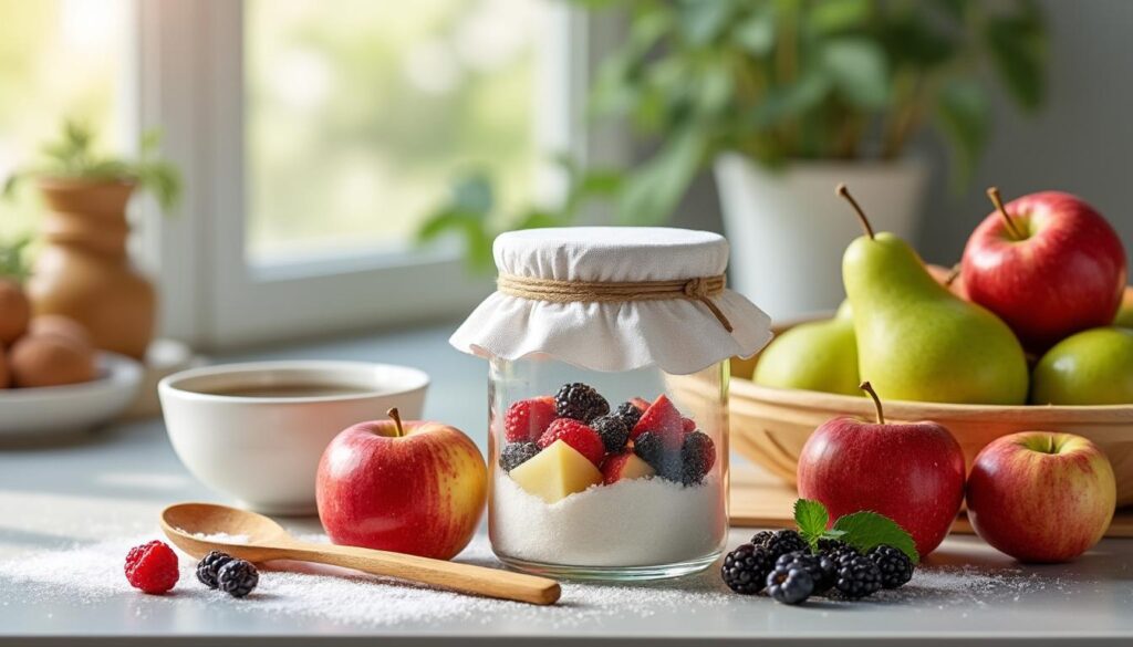 découvrez comment faire du vinaigre de fruit maison facilement avec notre recette simple et rapide. transformez vos fruits en vinaigre naturel et savoureux en quelques étapes.