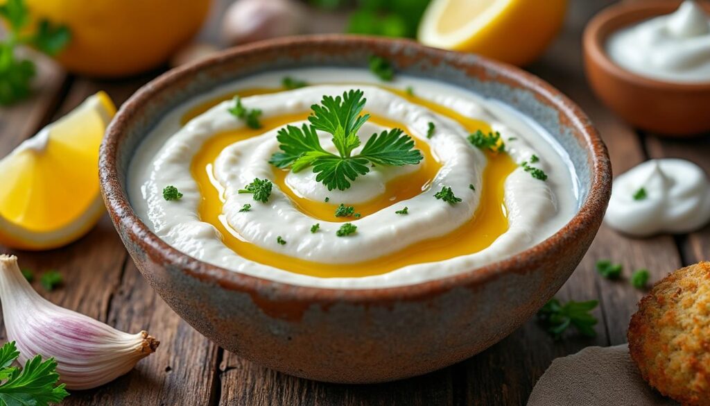 découvrez notre recette facile de sauce falafel maison à base de yaourt et tahini, parfaite pour accompagner vos falafels et plats méditerranéens.