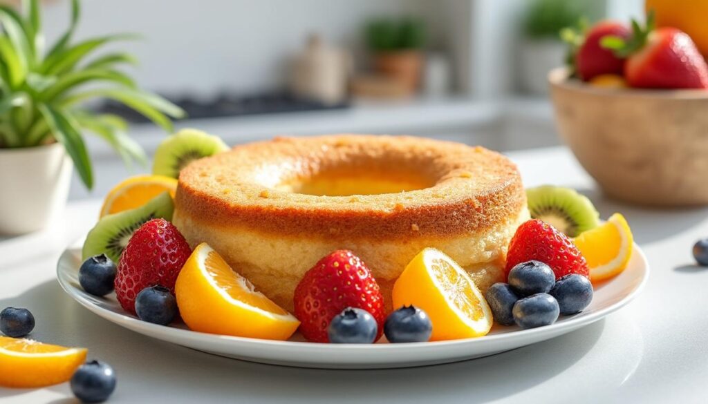 découvrez une recette facile de gâteau léger, parfait pour accompagner votre salade de fruits et offrir un dessert frais et savoureux.