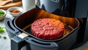 découvrez comment cuire rapidement et parfaitement votre steak haché surgelé au air fryer grâce à nos astuces simples et efficaces.