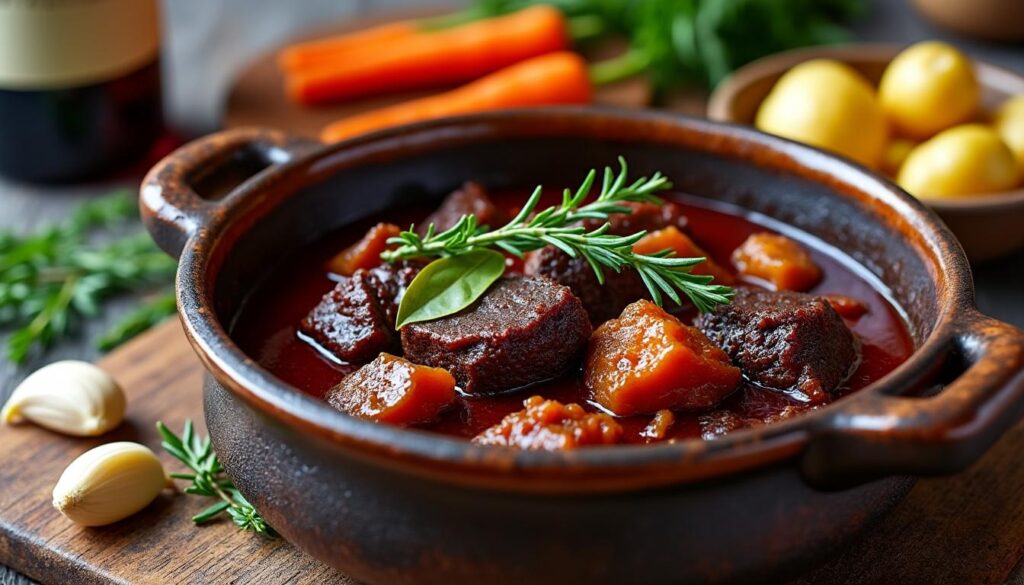 découvrez notre recette traditionnelle de civet de sanglier au vin rouge corsé, un plat riche en saveurs parfait pour les amateurs de cuisine authentique et gourmande.