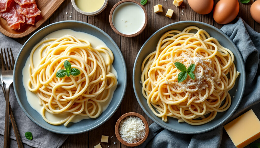 découvrez comment choisir entre la crème fraîche liquide ou épaisse pour réussir vos pâtes carbonara et obtenir une texture parfaite.