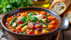 découvrez notre recette facile et rapide du minestrone, une soupe italienne traditionnelle savoureuse et réconfortante, parfaite pour toutes les saisons.