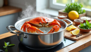 découvrez le temps de cuisson idéal pour un tourteau de 1 kg avec notre guide rapide et précis, pour un crustacé parfaitement cuit et savoureux.