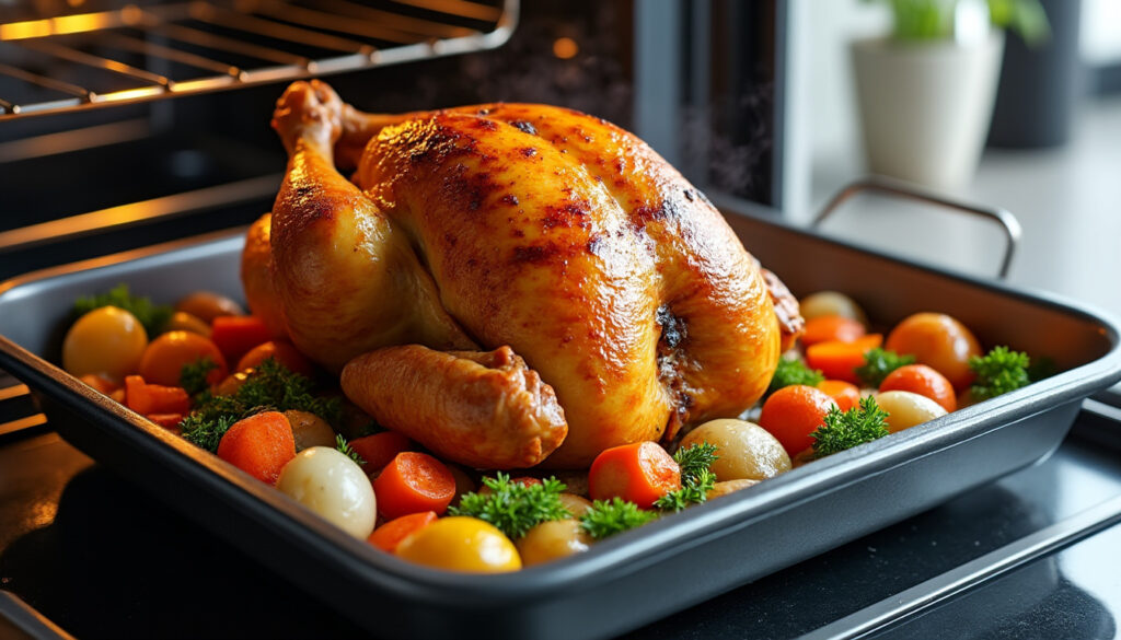 découvrez le temps de cuisson idéal pour un poulet de 2 kg au four grâce à notre guide rapide et précis. astuces pour un poulet tendre et doré à souhait.